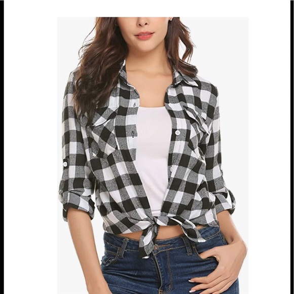 SQ Tops - ❤️2/$20❤️NWT Buffalo print cozy shirt